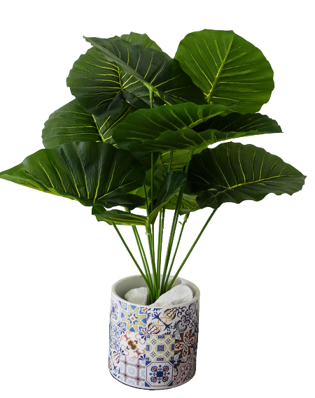 Plantas artificiales hoja mediana