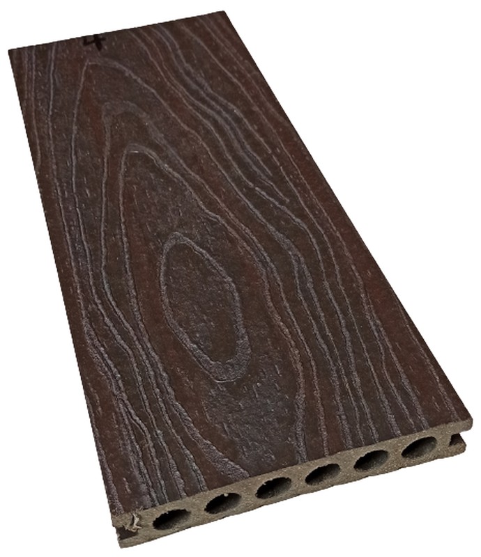 Piso deck sintetico wpc veta madera Caoba