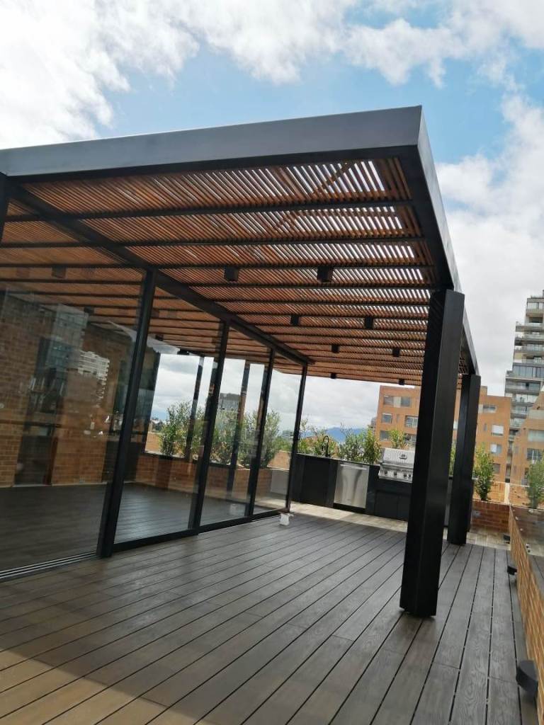 pérgolas de hierro y madera o perfiles wpc bogotä